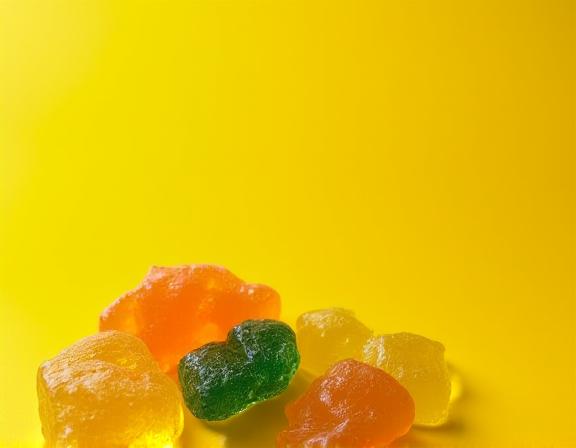 Colourful artisan yuzu gummies and tropical candy selection